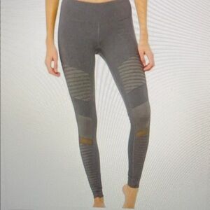 Women's Charcoal Moto Leggings